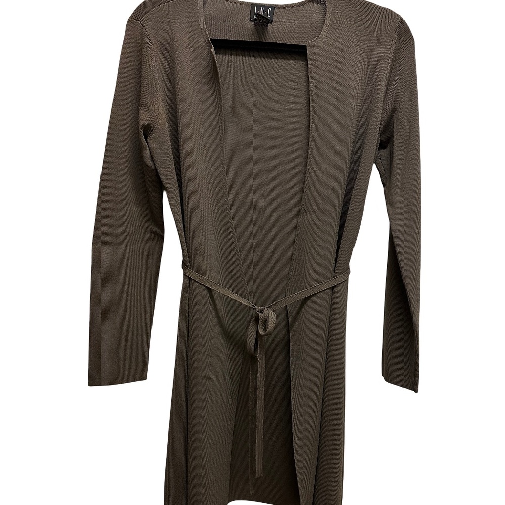 INC Long Cardigan with tie, Size Small